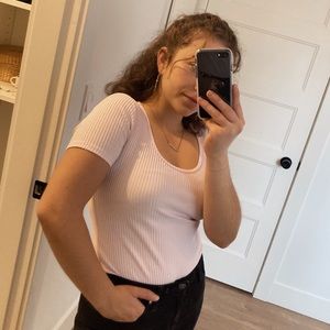 Wilfred pink ribbed top